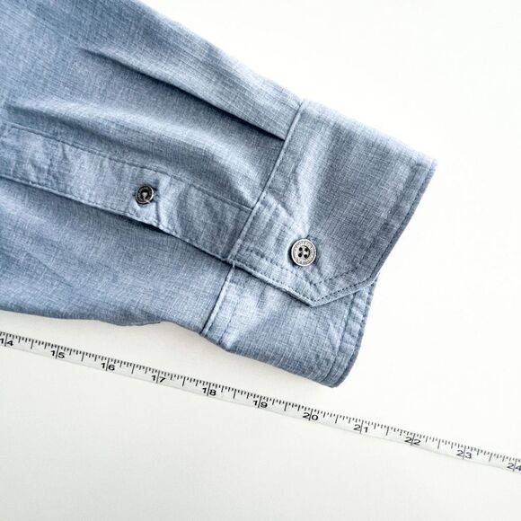 Wrangler Outdoor Mens Shirt Long Sleeve Regular Fit Button Light Blue XL - Picture 7 of 7